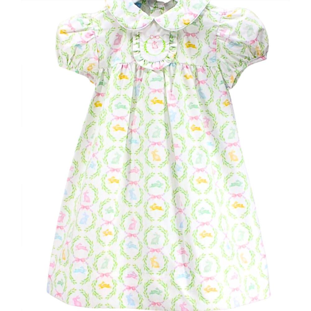 NEW CHARMING LITTLE ONE girl's bunny baby dress in woodland